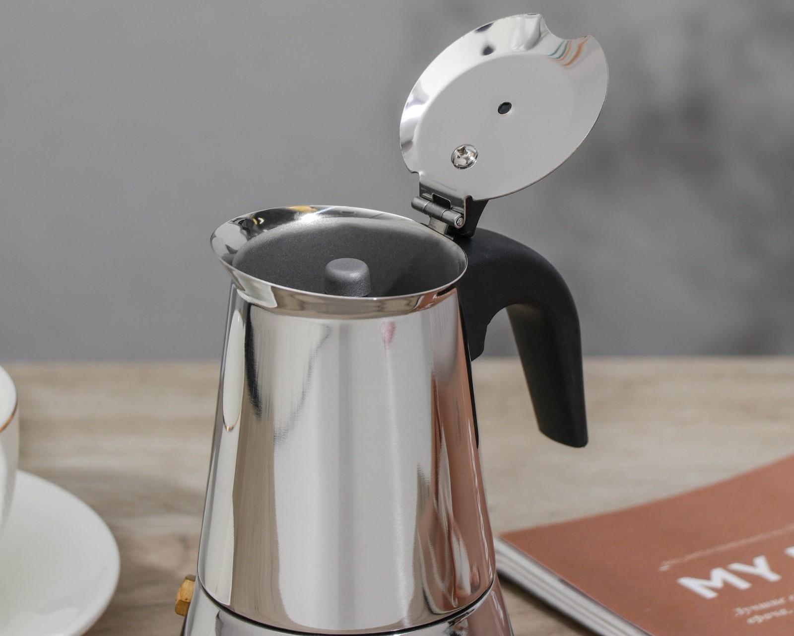 Кофеварка гейзерная Magistro Classic, на 2 чашки, 100 мл, нержавеющая сталь