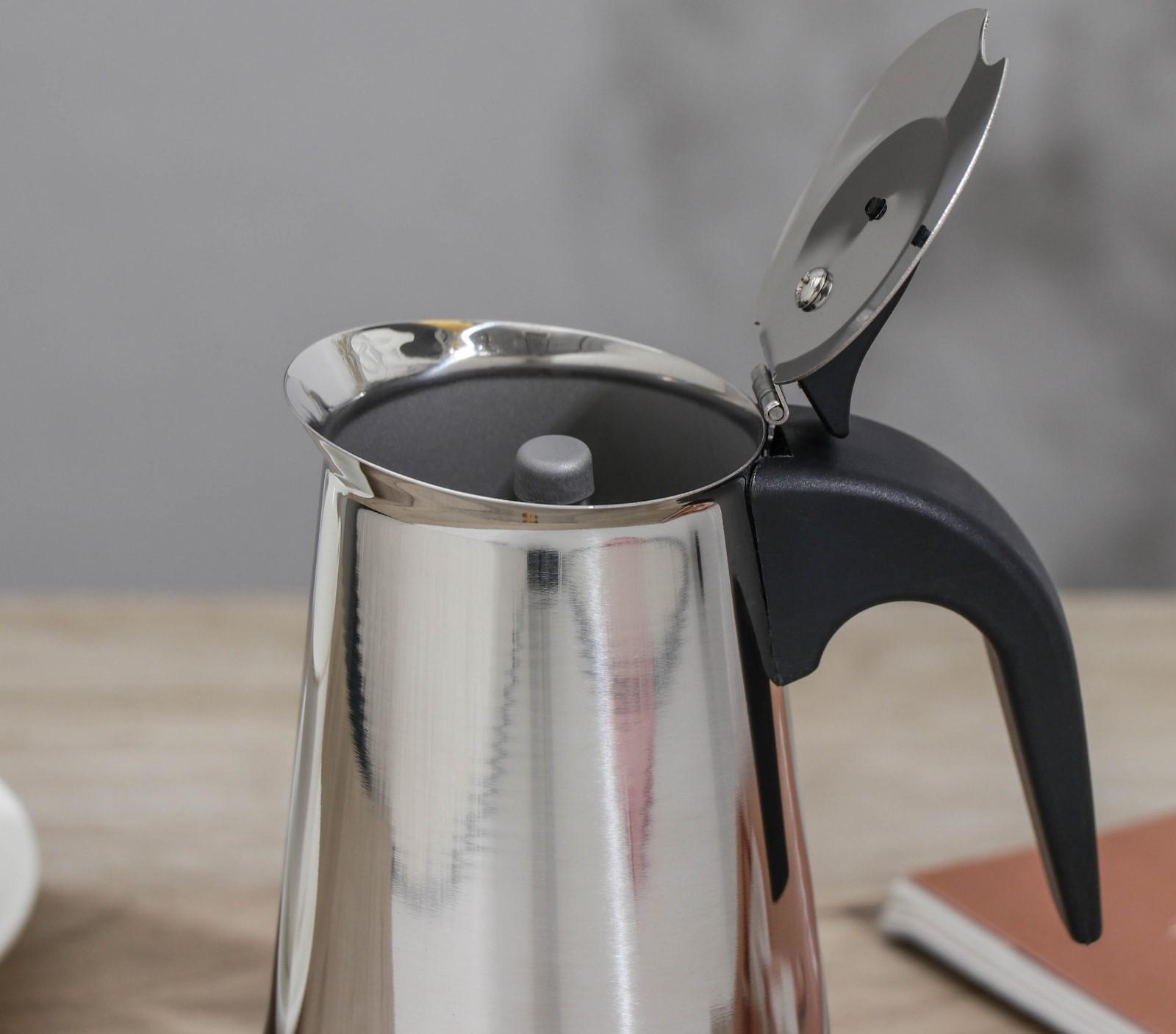 Кофеварка гейзерная Magistro Classic, на 4 чашки, 200 мл, нержавеющая сталь