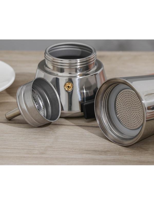 Кофеварка гейзерная Magistro Classic, на 4 чашки, 200 мл, нержавеющая сталь