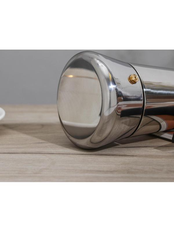 Кофеварка гейзерная Magistro Classic, на 4 чашки, 200 мл, нержавеющая сталь