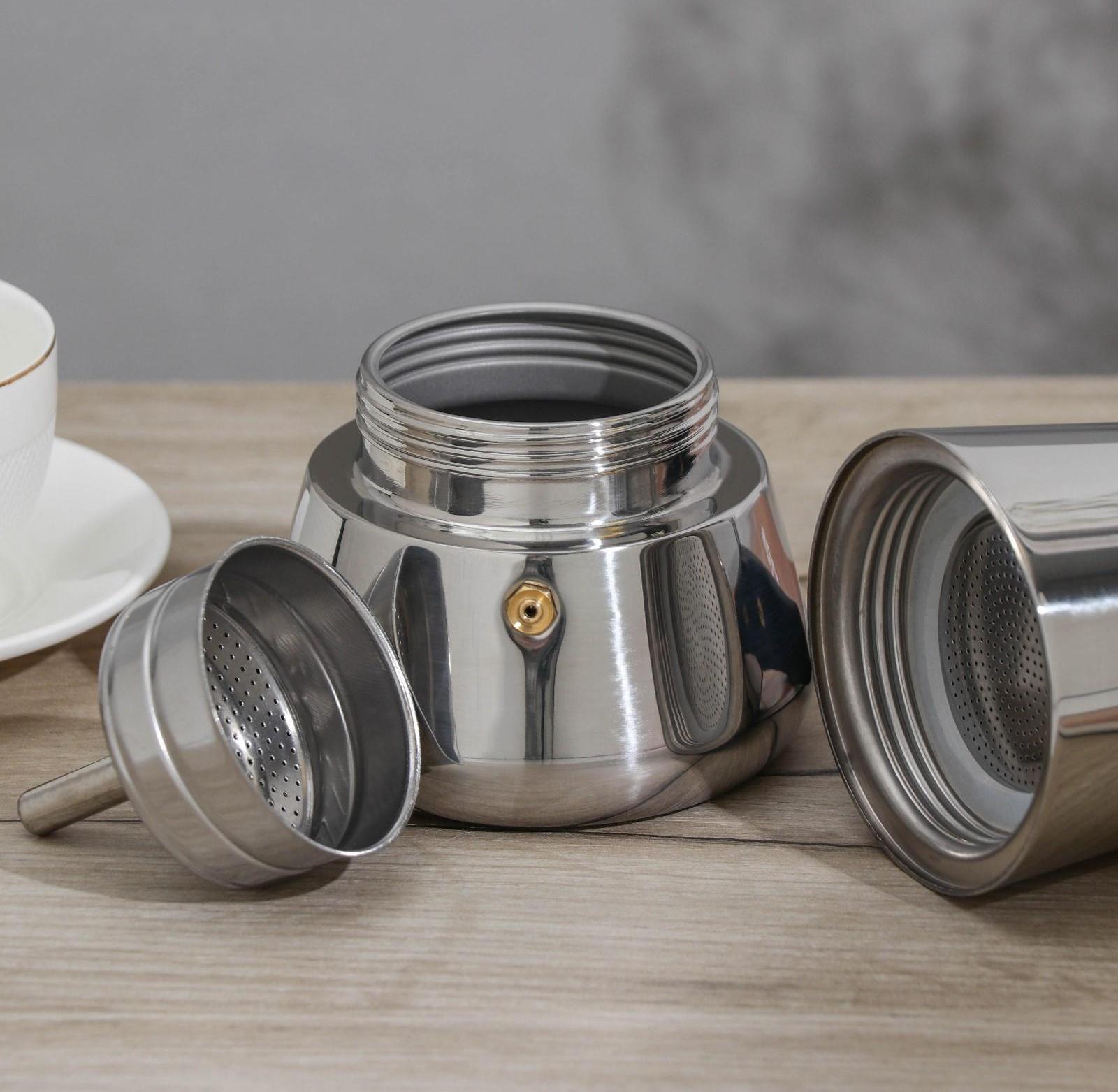 Кофеварка гейзерная Magistro Classic, на 6 чашек, 300 мл, нержавеющая сталь