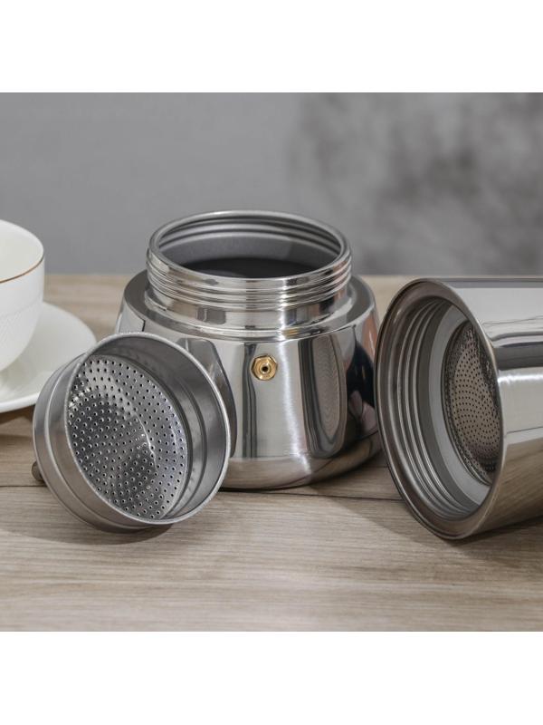 Кофеварка гейзерная Magistro Classic, на 9 чашек, 450 мл, нержавеющая сталь