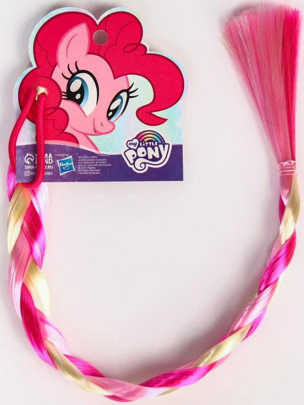 Цветная прядь-косичка на резинке 