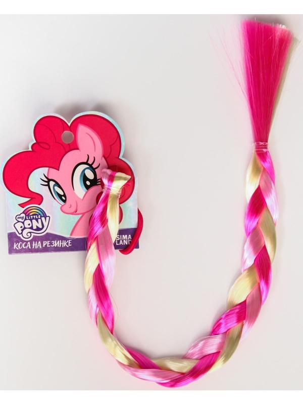 Цветная прядь-косичка на резинке 