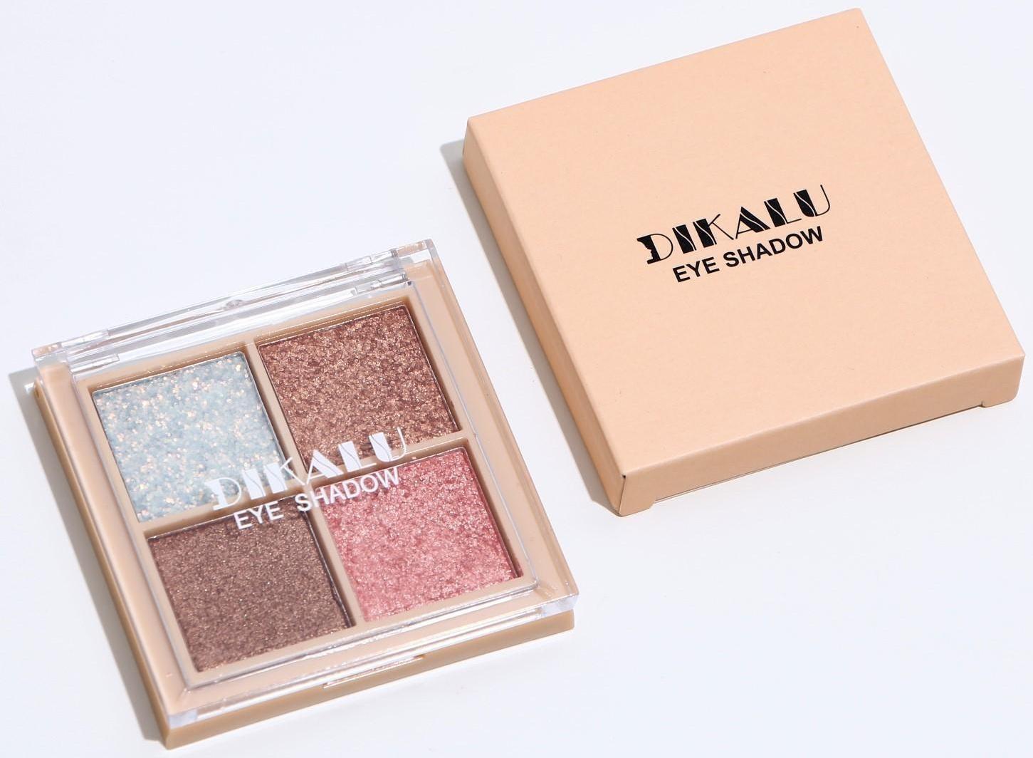 Набор теней для век с шиммером, 4 цвета