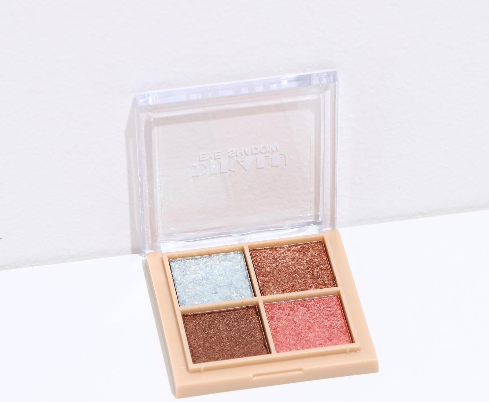Набор теней для век с шиммером, 4 цвета