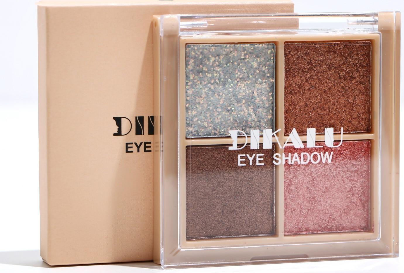 Набор теней для век с шиммером, 4 цвета