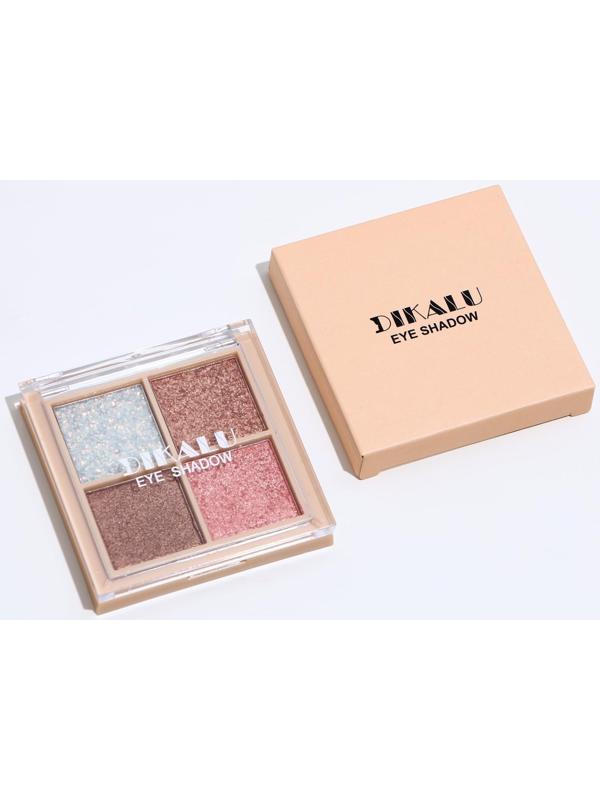Набор теней для век с шиммером, 4 цвета