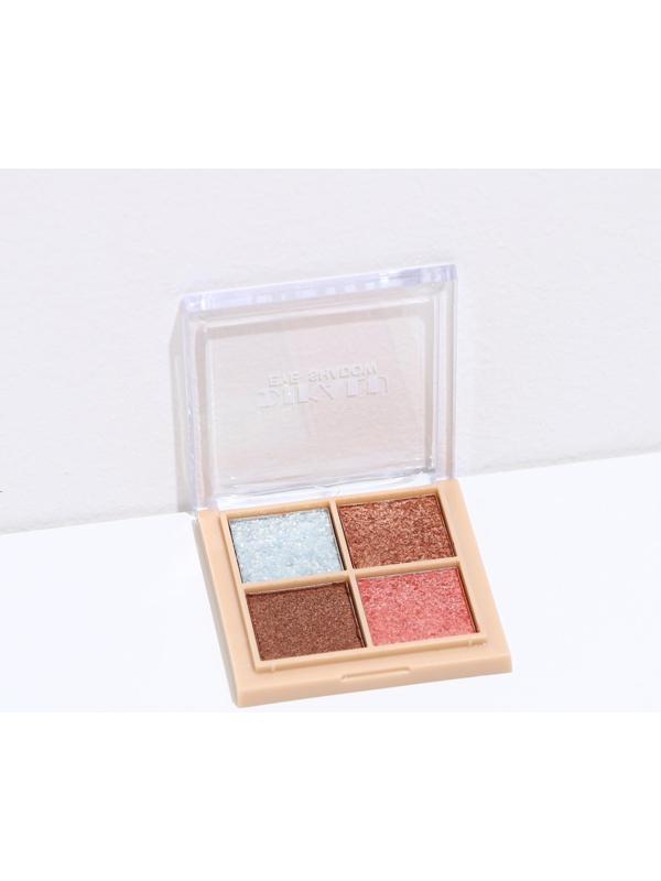 Набор теней для век с шиммером, 4 цвета