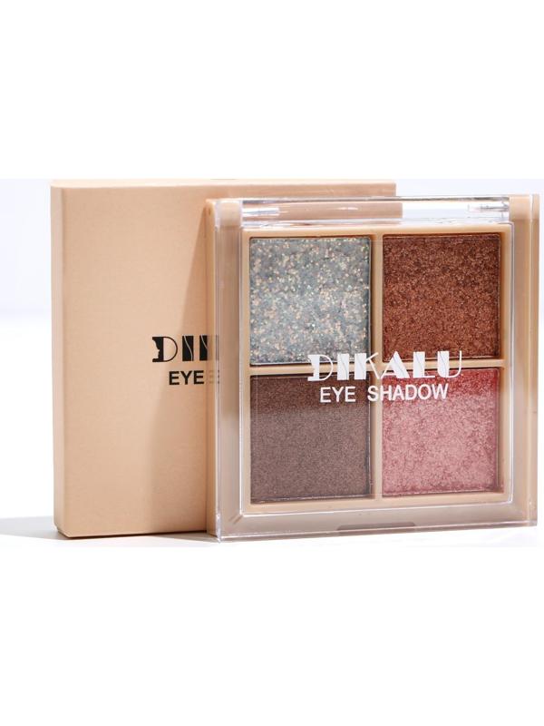 Набор теней для век с шиммером, 4 цвета