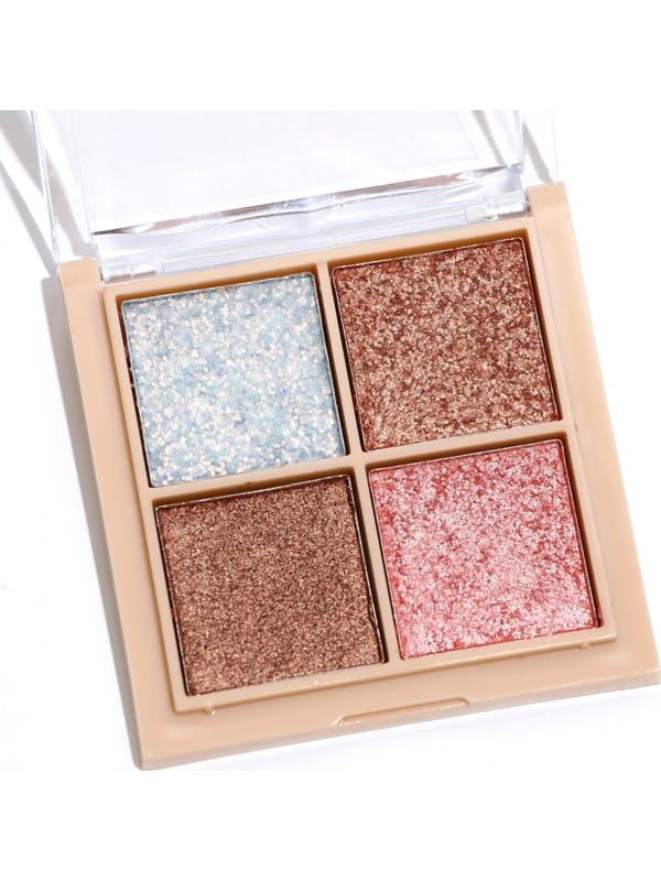 Набор теней для век с шиммером, 4 цвета