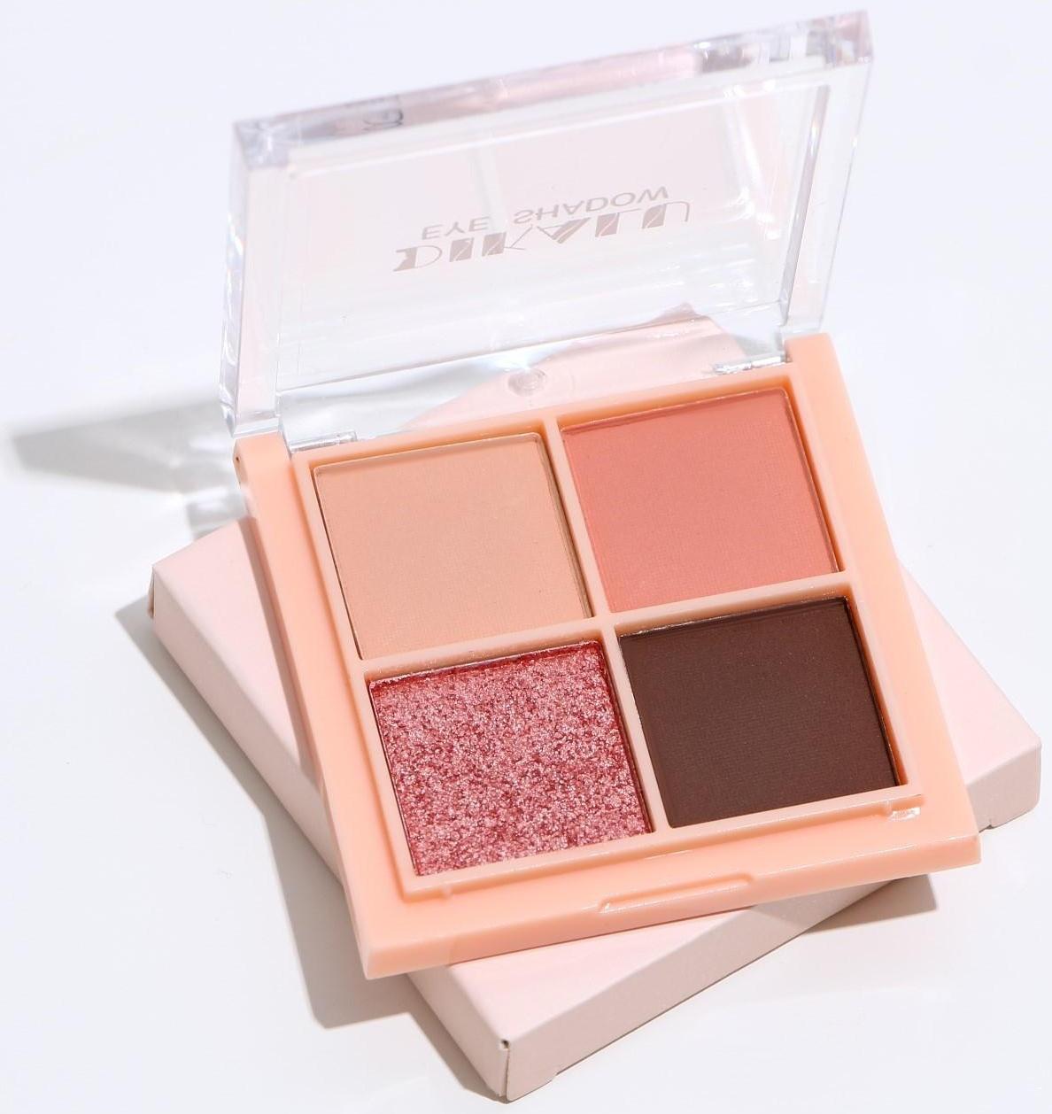 Набор теней для век с шиммером, 4 цвета
