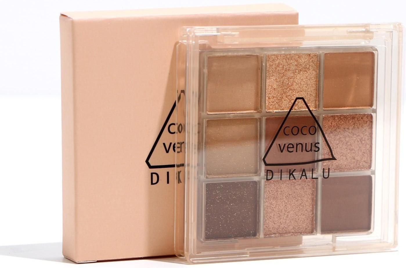 Набор теней для век c шиммером 9 цветов