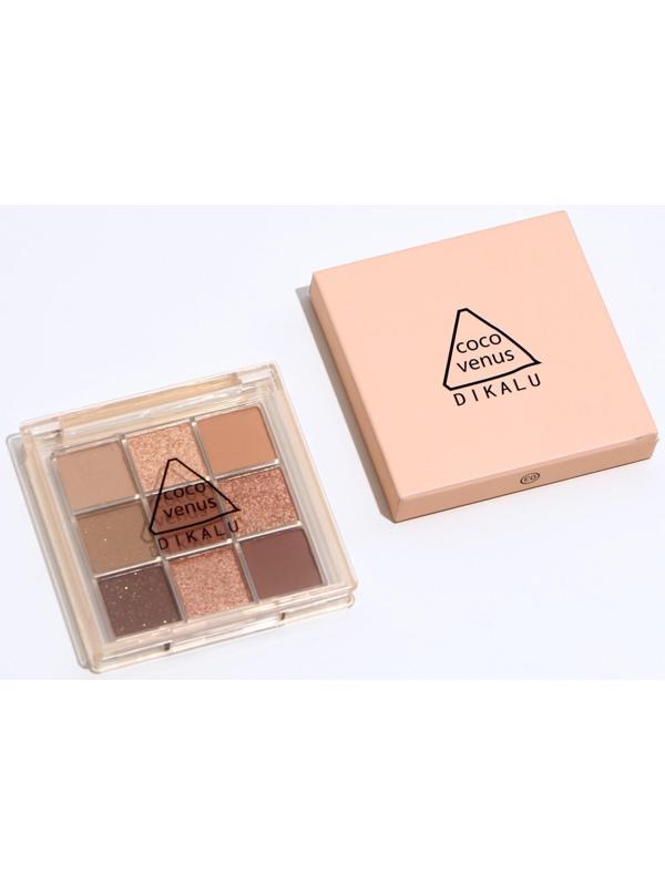 Набор теней для век c шиммером 9 цветов