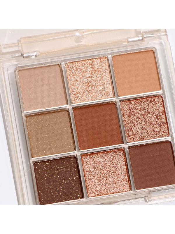 Набор теней для век c шиммером 9 цветов