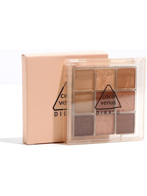 Набор теней для век c шиммером 9 цветов