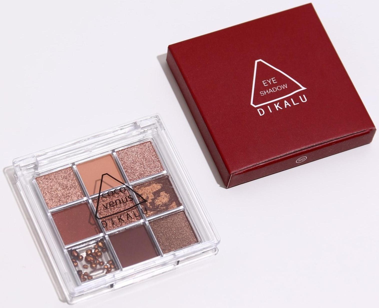 Набор теней для век c глиттером 9 цветов