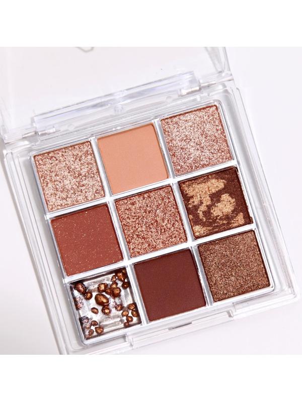 Набор теней для век c глиттером 9 цветов