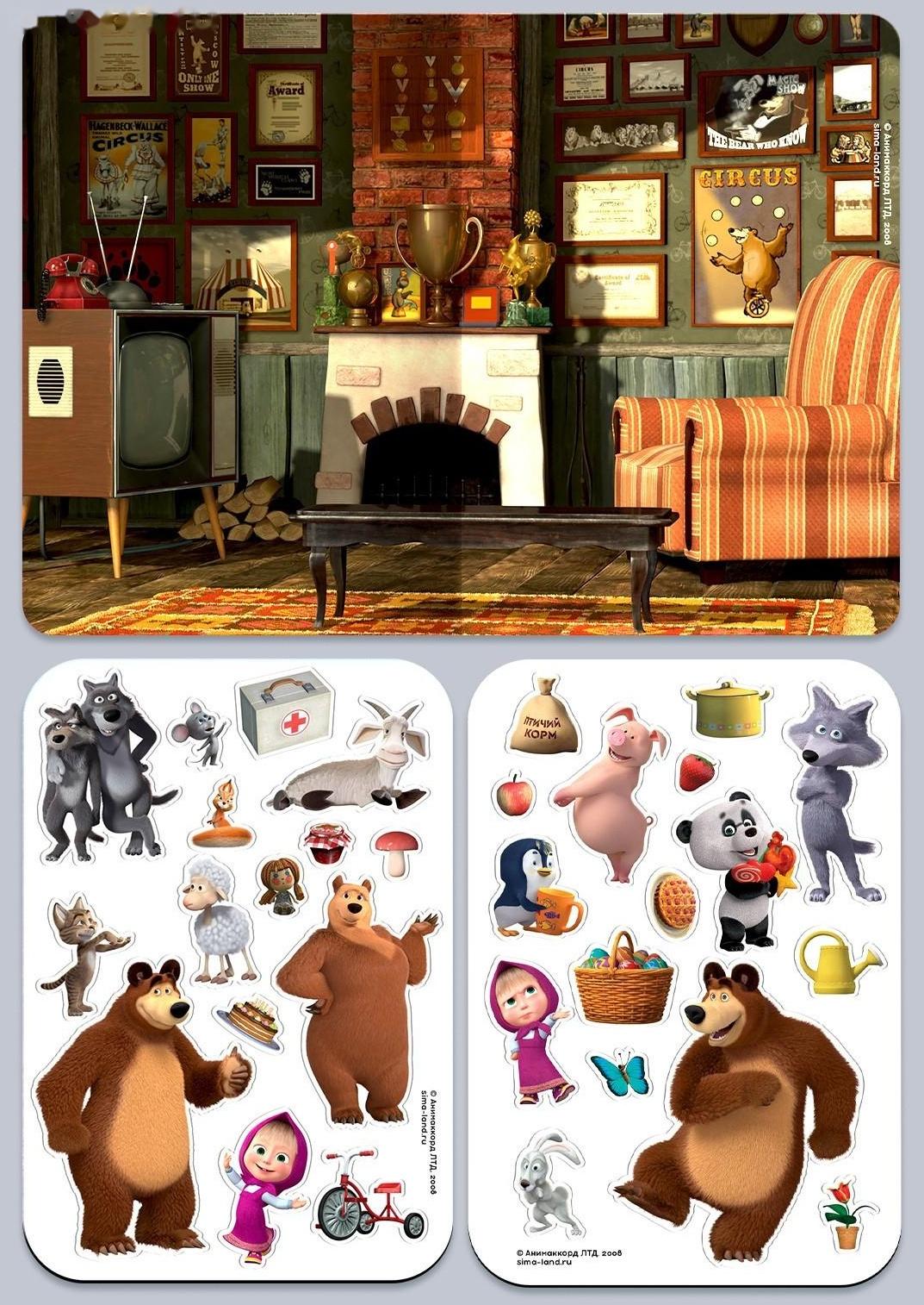 Магнитный набор «Развивающий», Маша и Медведь