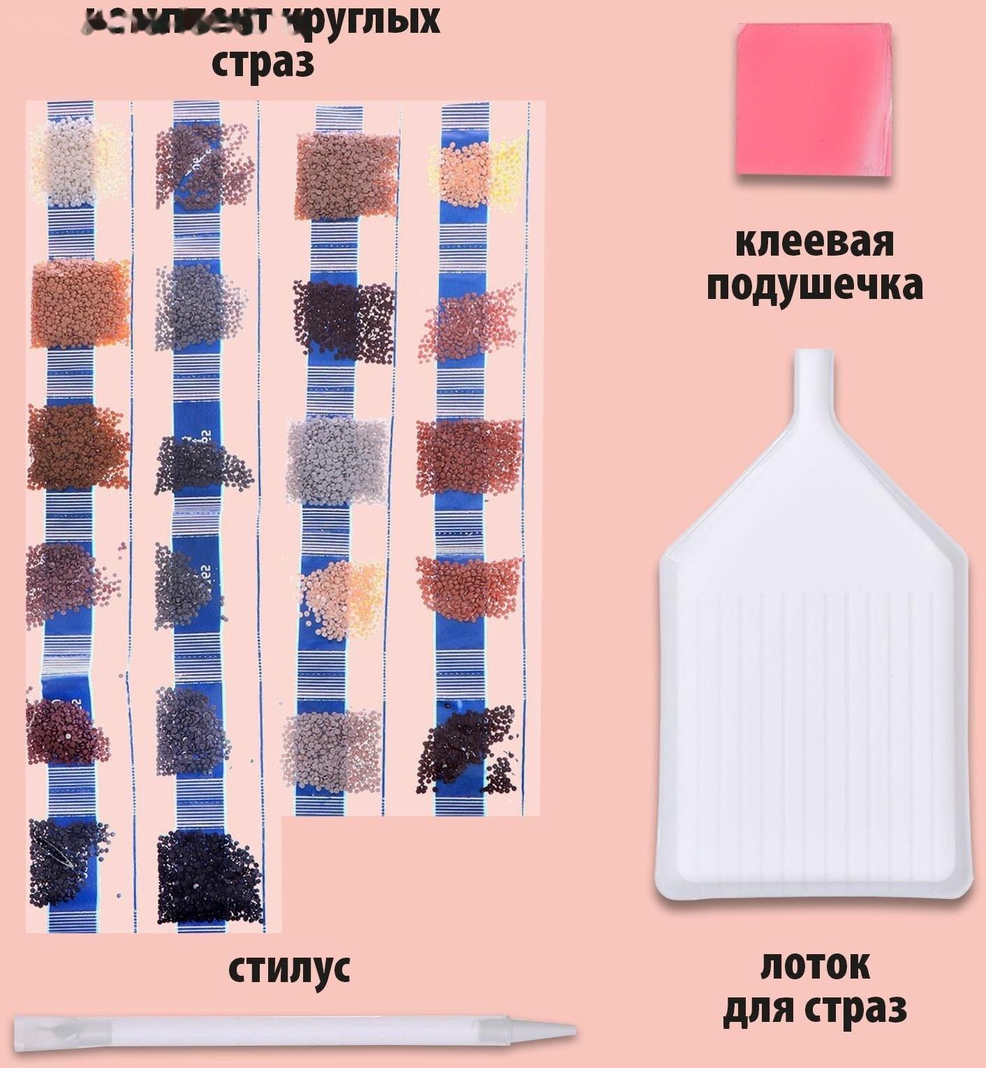 Алмазная мозаика с частичным заполнением на подрамнике «Пара на пляже» 30х40 см