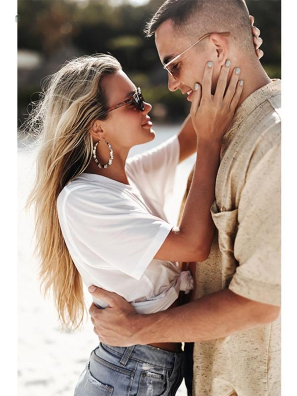 Алмазная мозаика с частичным заполнением на подрамнике «Пара на пляже» 30х40 см