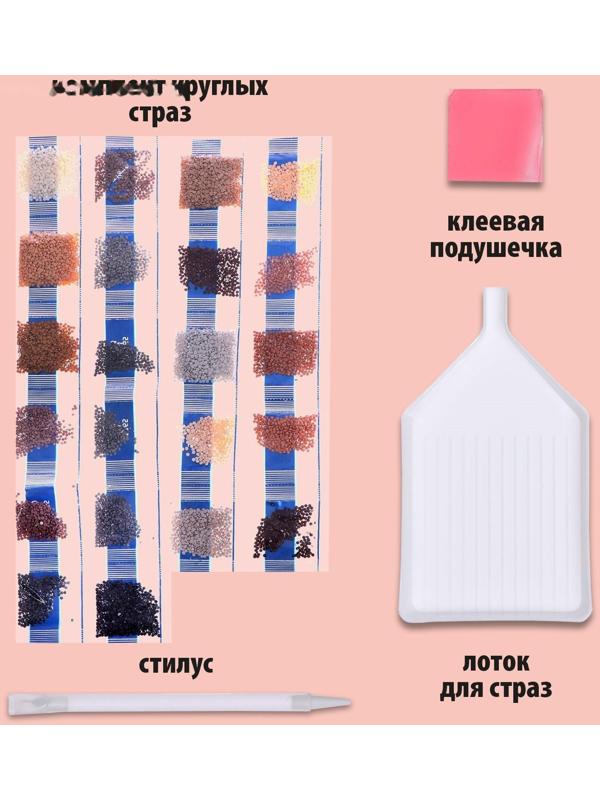 Алмазная мозаика с частичным заполнением на подрамнике «Пара на пляже» 30х40 см