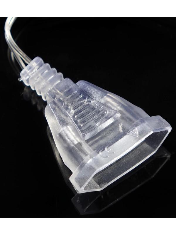 Удлинитель для комнатных гирлянд с выключателем, 3 м, прозрачная нить, УМС-вилка