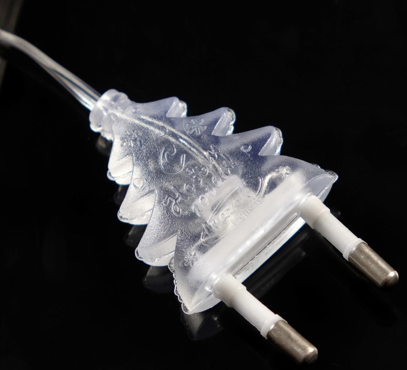 Удлинитель для комнатных гирлянд с выключателем, 5 м, прозрачная нить, УМС-вилка