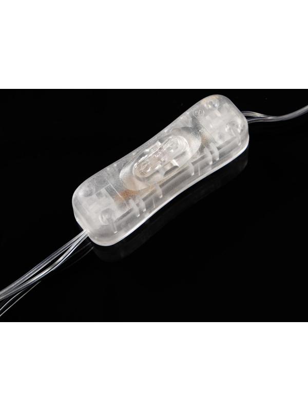 Удлинитель для комнатных гирлянд с выключателем, 5 м, прозрачная нить, УМС-вилка