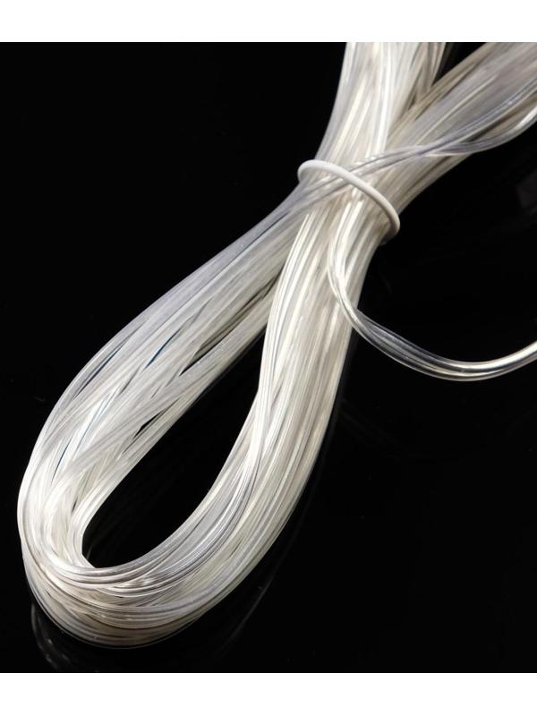 Удлинитель для комнатных гирлянд с выключателем, 5 м, прозрачная нить, УМС-вилка