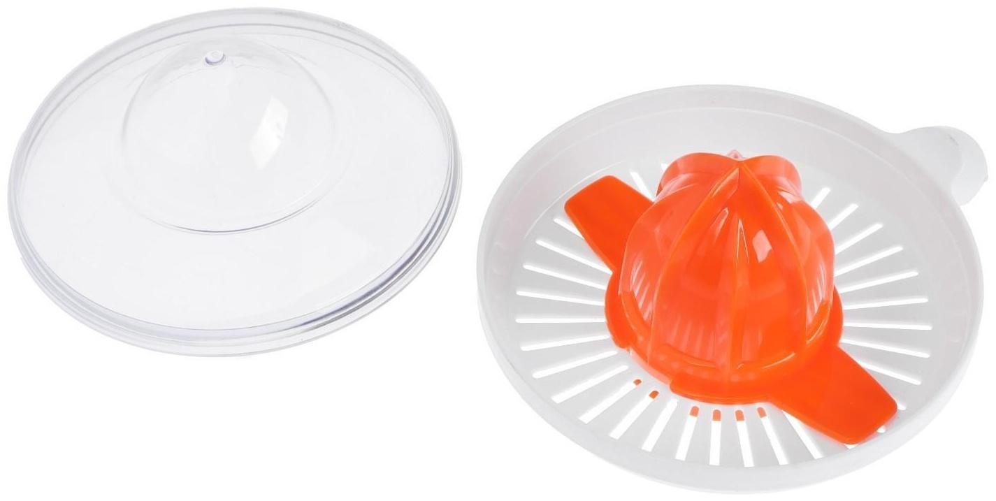 Соковыжималка Luazon LJE-001, для цитрусовых, 40 Вт, 0,7 л, бело-оранжевая