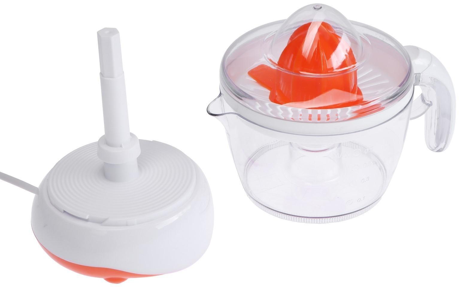 Соковыжималка Luazon LJE-001, для цитрусовых, 40 Вт, 0,7 л, бело-оранжевая