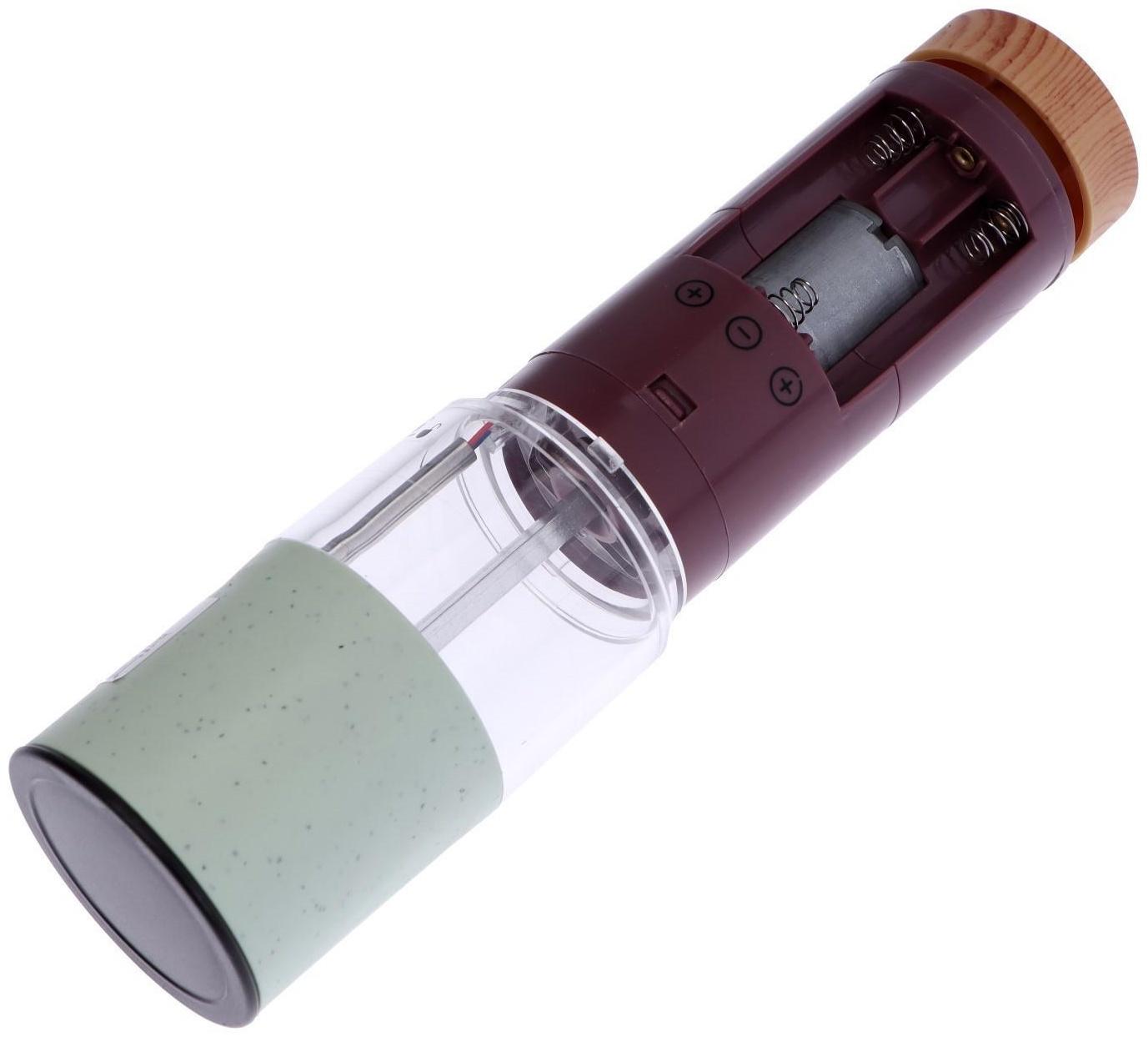 Мельница электрическая  Luazon LET- 003, пластик, от батареек, зеленая