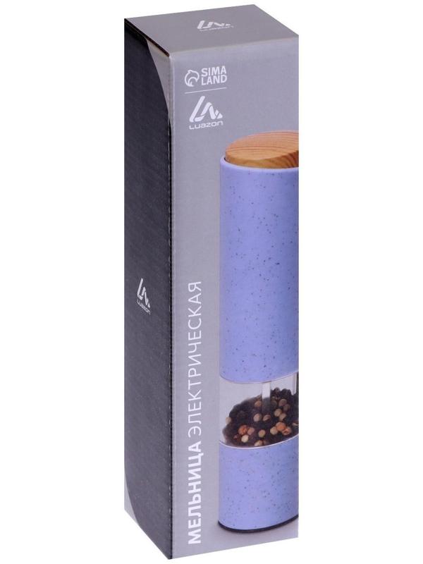 Мельница электрическая  Luazon LET- 003, пластик, от батареек, зеленая