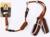 Комплект мягкая шлейка, круглый поводок 1,5 х 120 см с вертлюгом, M, ОШ 32-72 см, ОГ 32-72 см, корич