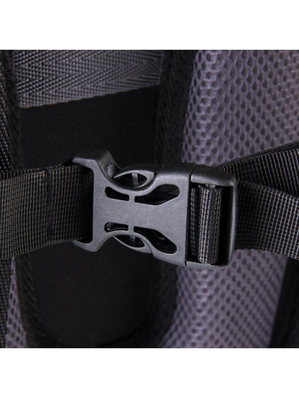 Рюкзак каркасный ArtFox STUDY, эргоном.спинка, чёрный, «Смайл» 38 х 30 х 16