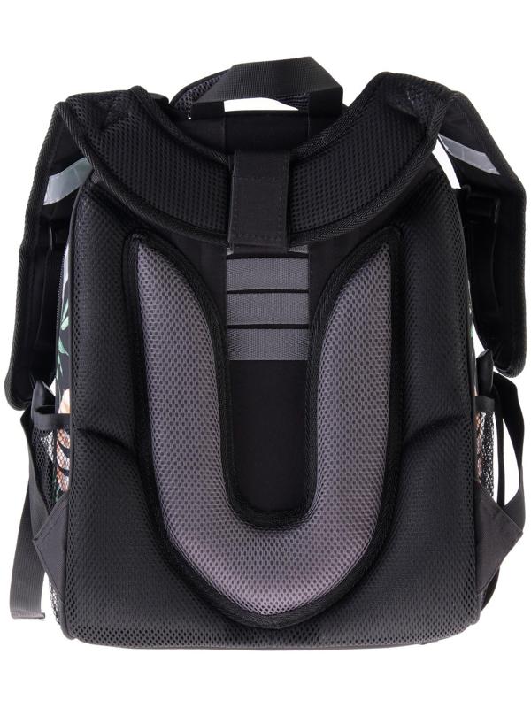 Рюкзак каркасный ArtFox STUDY, эргоном.спинка, чёрный, «Смайл» 38 х 30 х 16