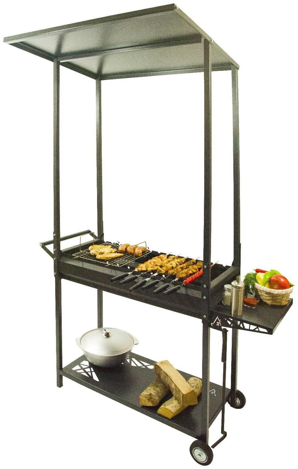 Мангал Нюрнберг с крышей 122 х 72 х 195 см