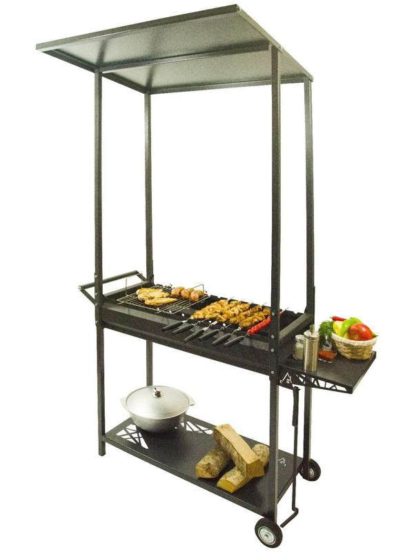 Мангал Нюрнберг с крышей 122 х 72 х 195 см