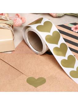 Наклейка с тиснением , золотая, 3,5 х 2,5 см