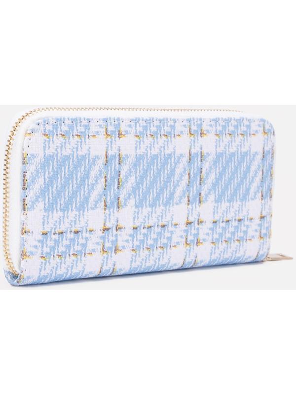 Кошелёк на молнии, цвет голубой