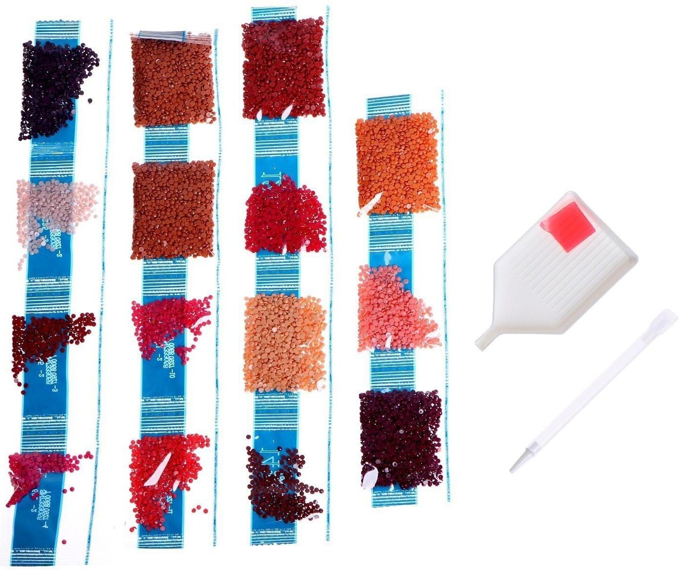 Алмазная мозаика с частичным заполнением «Девушка с леденцом» без рамы 30х40 см