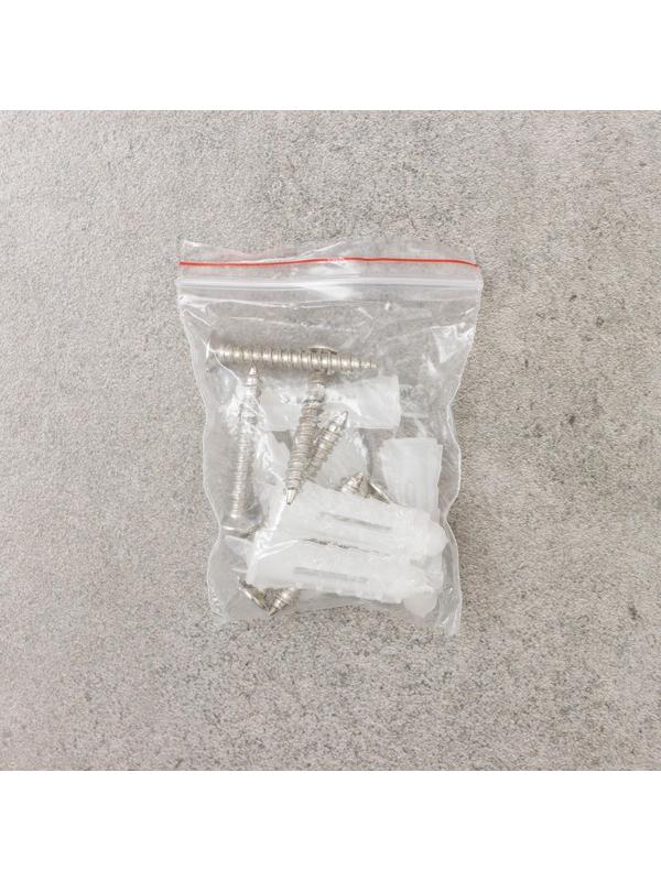 Держатель для швабр и метел с крючками, крепление саморезы, 41×8 см, 5 секций