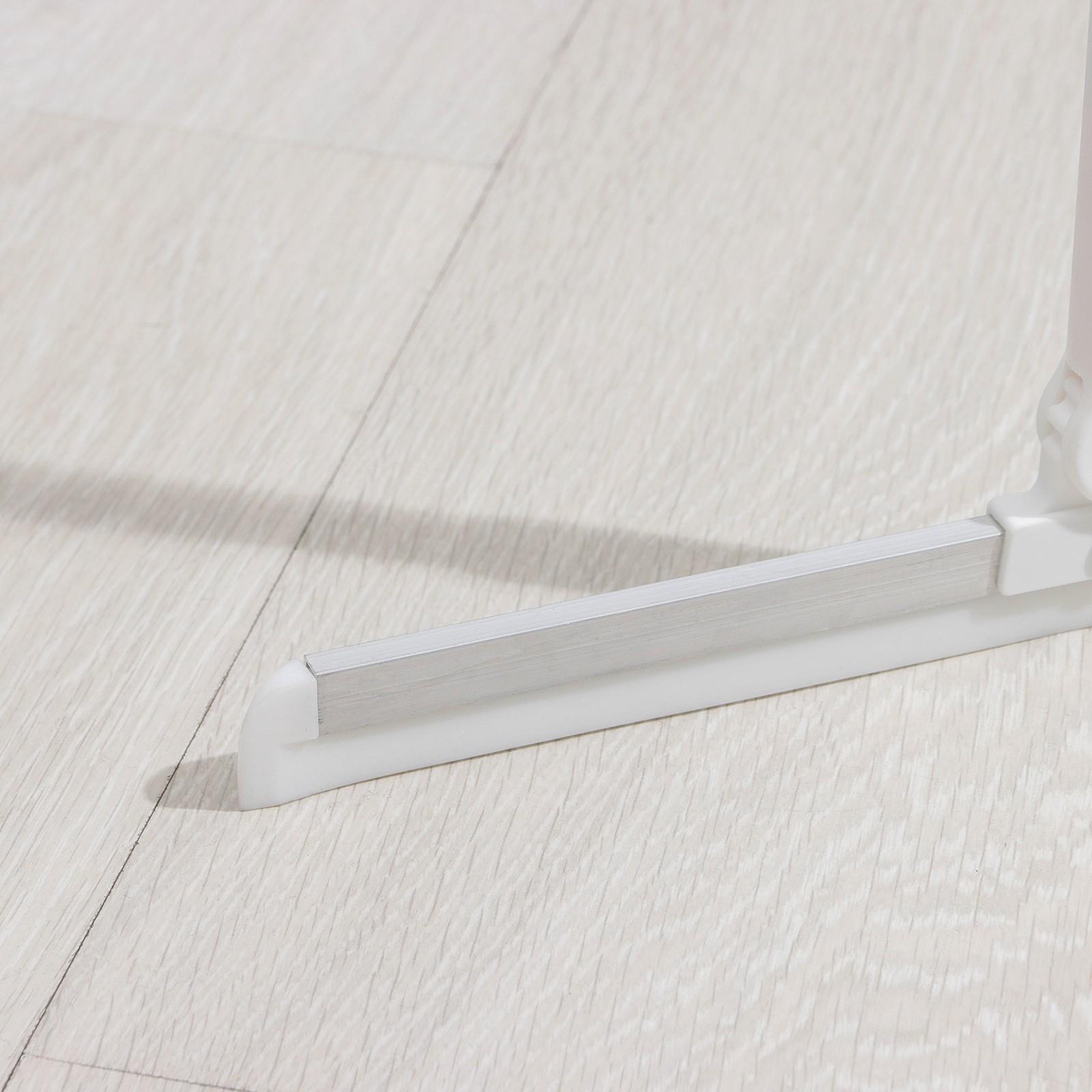 Водосгон для пола Доляна, силиконовый поворотный сгон 37 см, черенок из нержавеющей стали 74-124 см