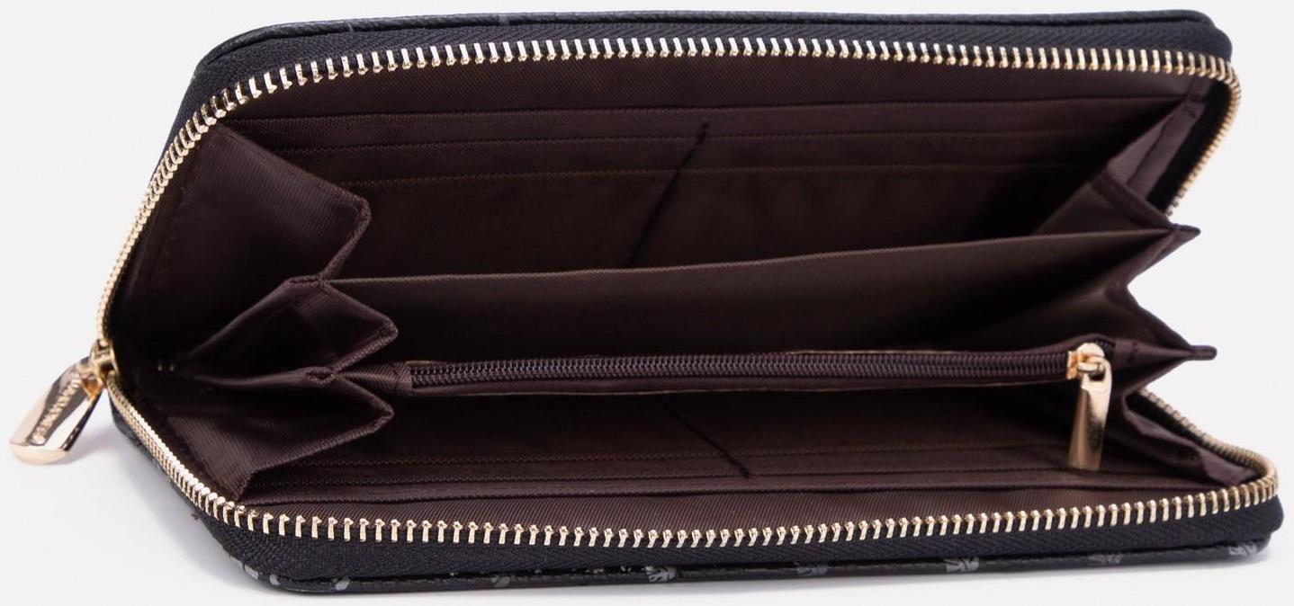 Кошелёк на молнии, цвет чёрный