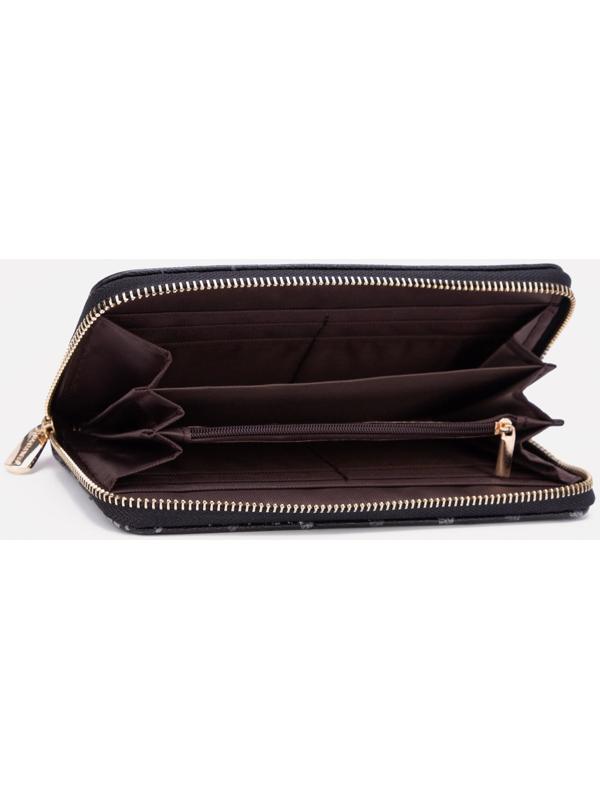 Кошелёк на молнии, цвет чёрный