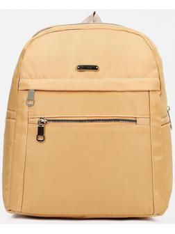Рюкзак на молнии, цвет бежевый