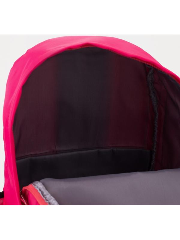 Рюкзак на молнии, наружный карман, 2 боковых кармана, цвет фуксия