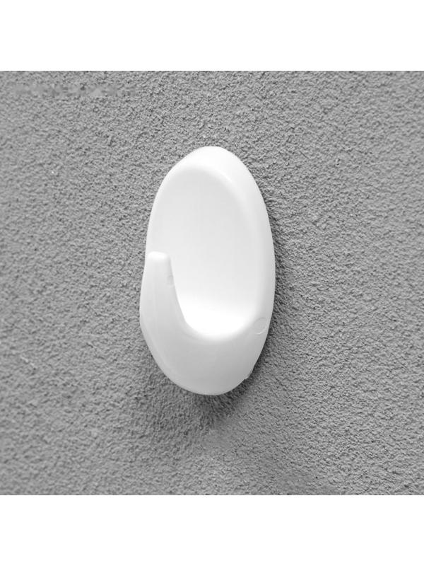 Крючки самоклеящиеся, круглые, с системой бесследного удаления, набор, 5 х 3 см, 3 шт.