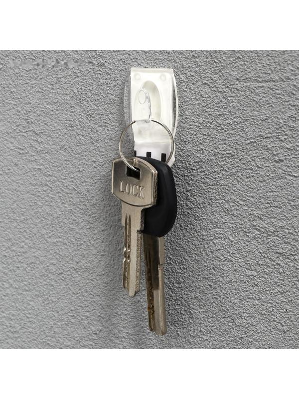 Крючки самоклеящиеся, круглые, с системой бесследного удаления, набор, 2,2 х 2,8 см, 6 шт.